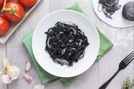 Tagliolini à la double encre de seiche
