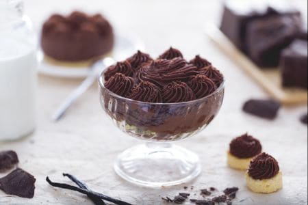 Mousse au chocolat et arôme de vanille