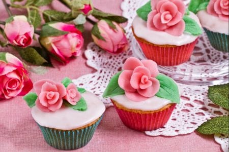 Cupcake aux roses