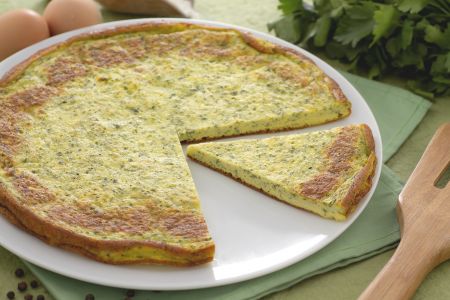 Omelette légère au persil