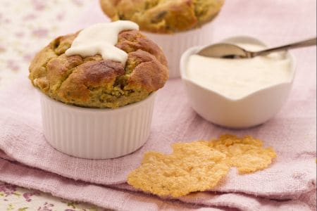 Flans d'artichauts avec sauce au Parmesan