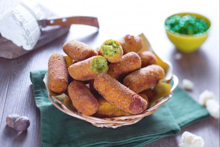 Croquettes de pois et ricotta