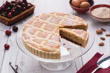 Tarte au farro et aux cerises