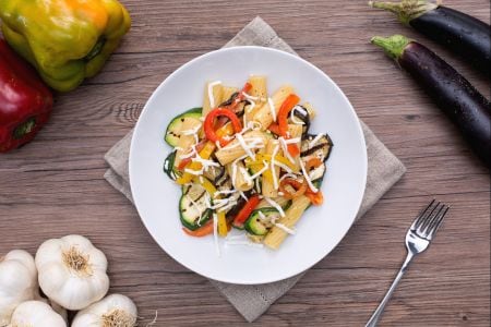 Pâtes aux légumes grillés