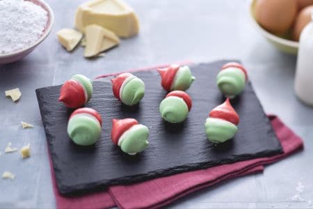 Meringues tricolores