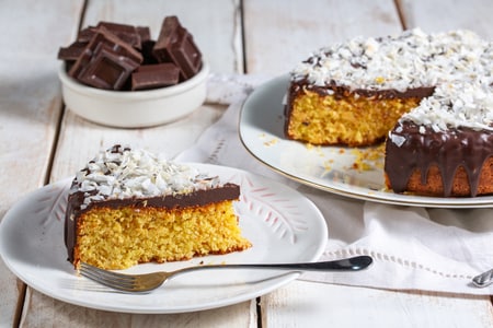Gâteau à la noix de coco et au chocolat