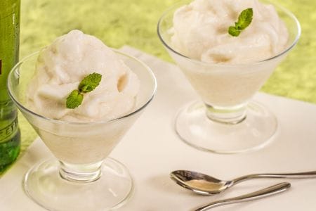 Sorbet à la bière et à la menthe
