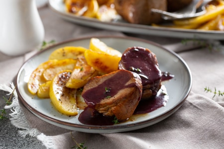 Filet de porc à la sauce au vin