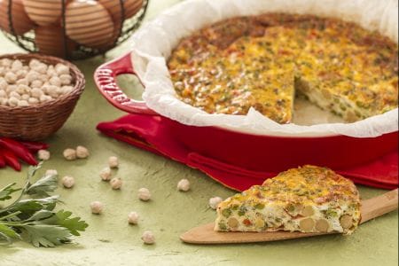 Omelette au four aux pois chiches