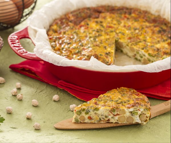 Omelette au four aux pois chiches
