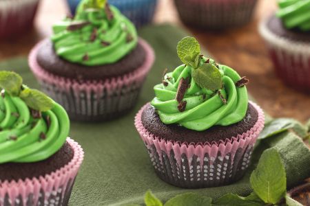 Cupcake à la menthe et au chocolat