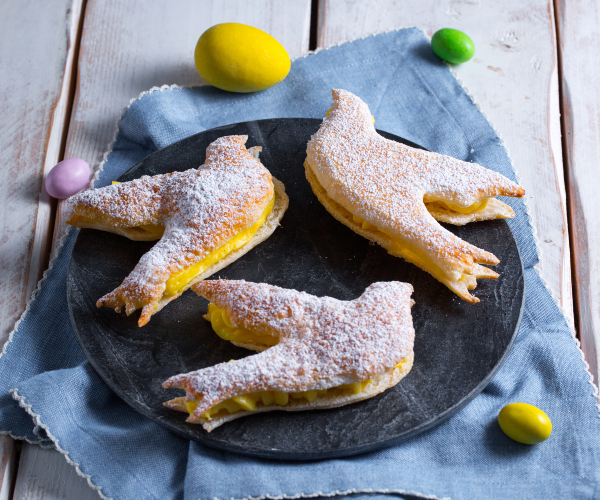 Colombes en pâte feuilletée