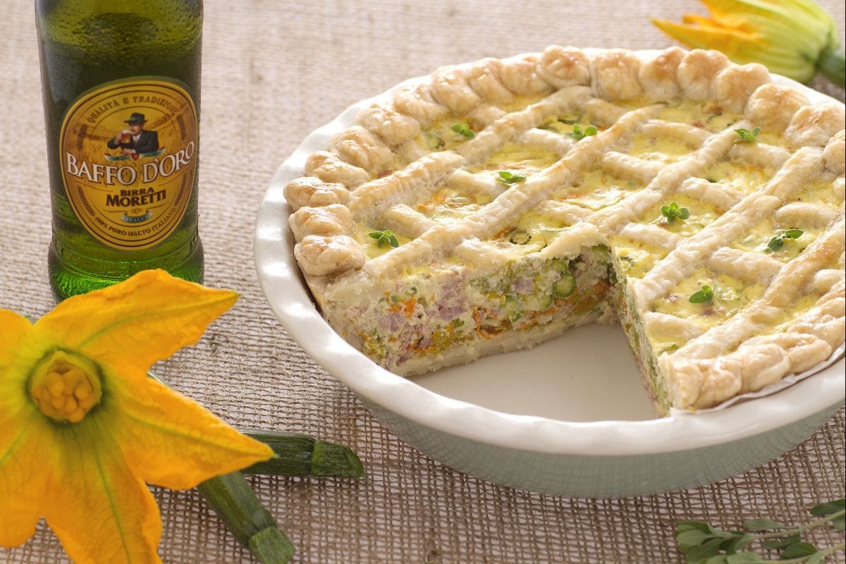 Tarte salée rustique à la bière