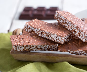 Barres de riz soufflé et chocolat