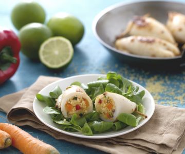 Calamars farcis au couscous