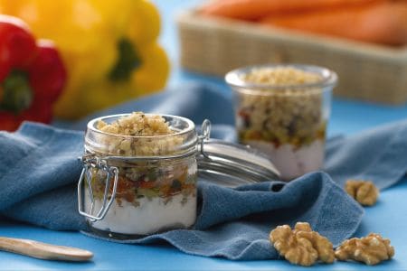 Mini crumble aux légumes et yaourt