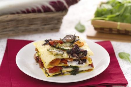 Lasagnes aux légumes avec crème au taleggio