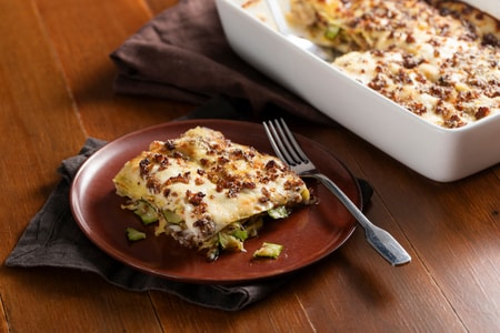 Lasagnes au ragoût blanc et courgettes