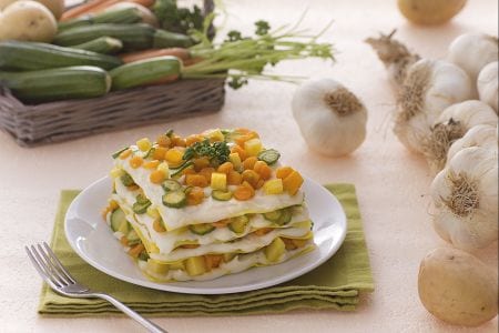 Lasagnes aux confettis de légumes
