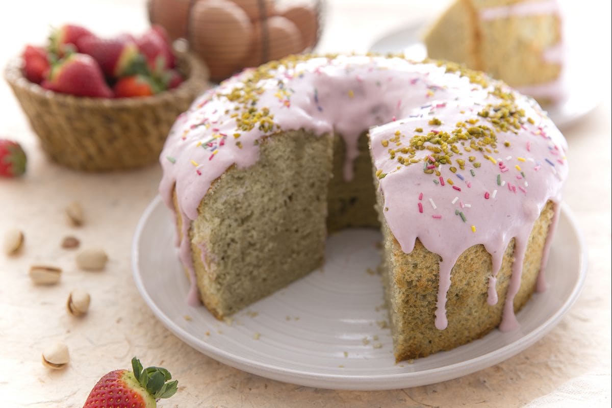 Chiffon cake multicolore