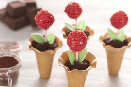 Cake pops roses