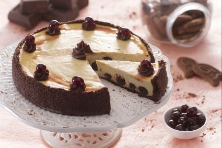 Cheesecake à la ricotta et aux griottes