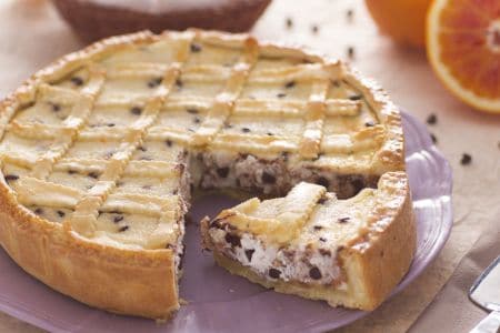 Tarte de Pâques à la ricotta et chocolat