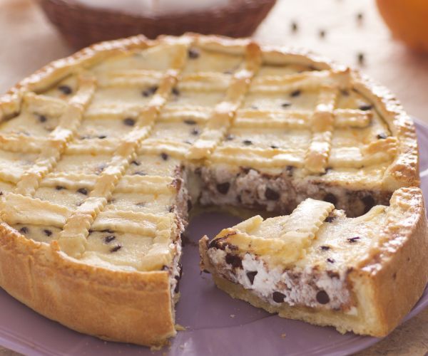 Tarte de Pâques à la ricotta et chocolat