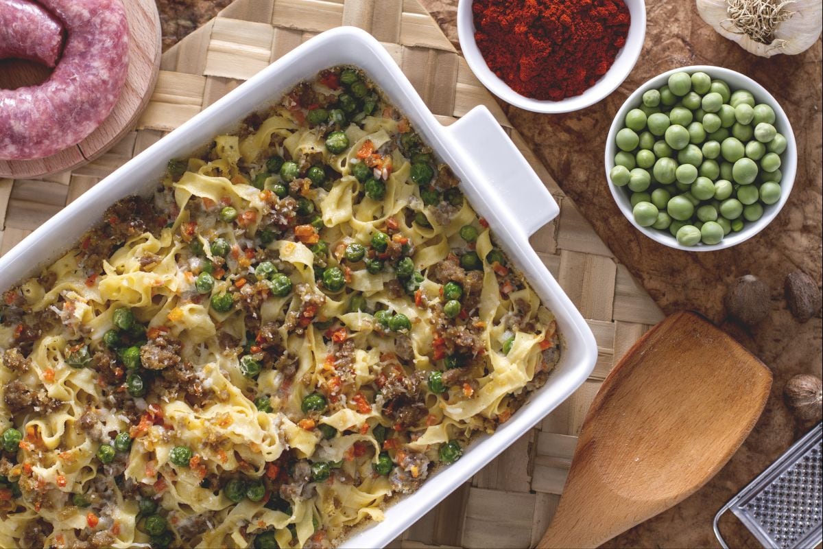 Tagliatelles gratinées au four