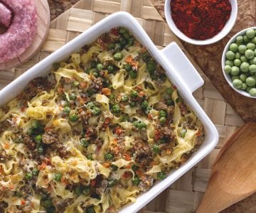Tagliatelles gratinées au four