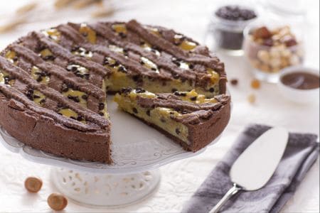 Pastiera aux noisettes et cacao