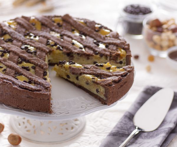 Pastiera aux noisettes et cacao