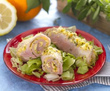 Roulades de longe au citron