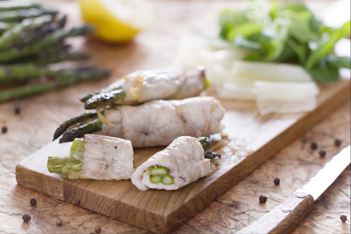 Roulades farcies aux asperges