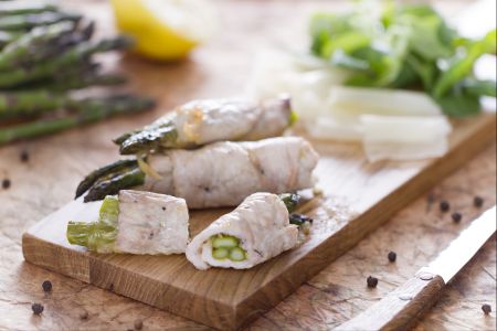 Roulades farcies aux asperges