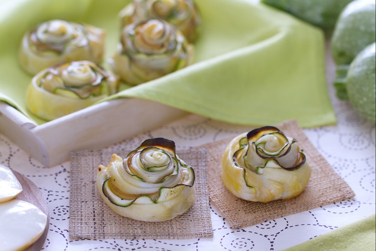 Roulés de courgette en pâte feuilletée