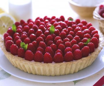 Tarte aux framboises