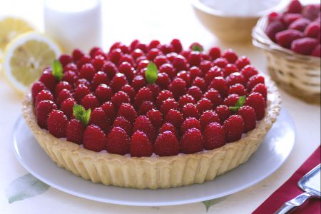 Tarte aux framboises