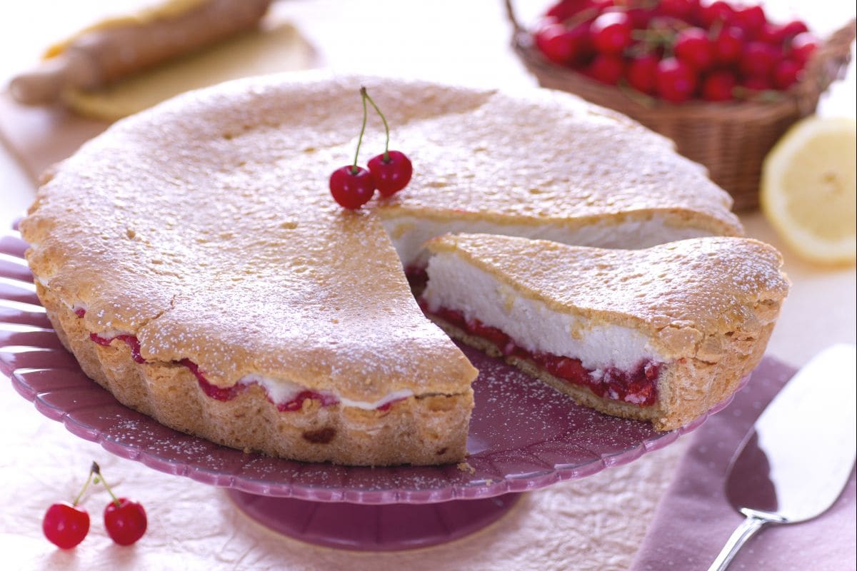 Tarte à la ricotta et aux griottes
