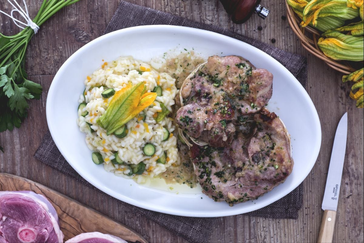 Osso buco de dinde avec risotto