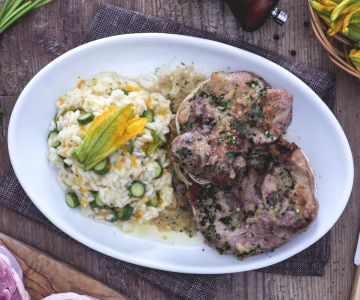Osso buco de dinde avec risotto