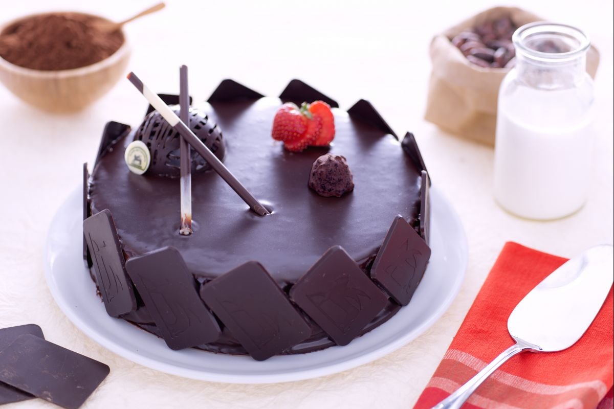 Gâteau glacé à la crème diplomate au chocolat