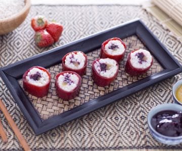 Sushi sucré avec confitures variées