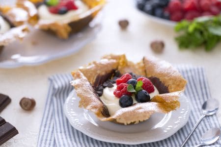 Panier de croquant aux noisettes