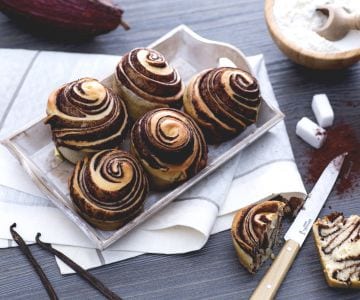 Brioches marbrées au cacao
