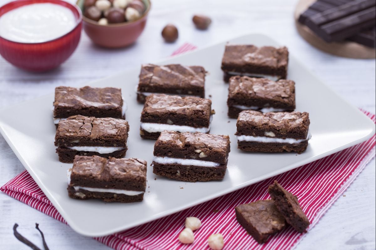 Sandwich de brownies au chocolat
