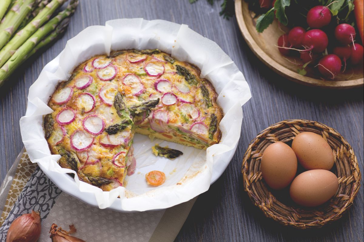 Omelette aux radis