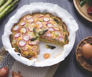 Omelette aux radis