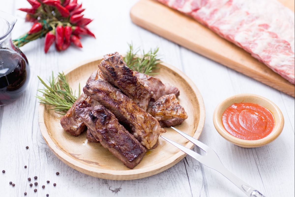 Côtes de porc grillées