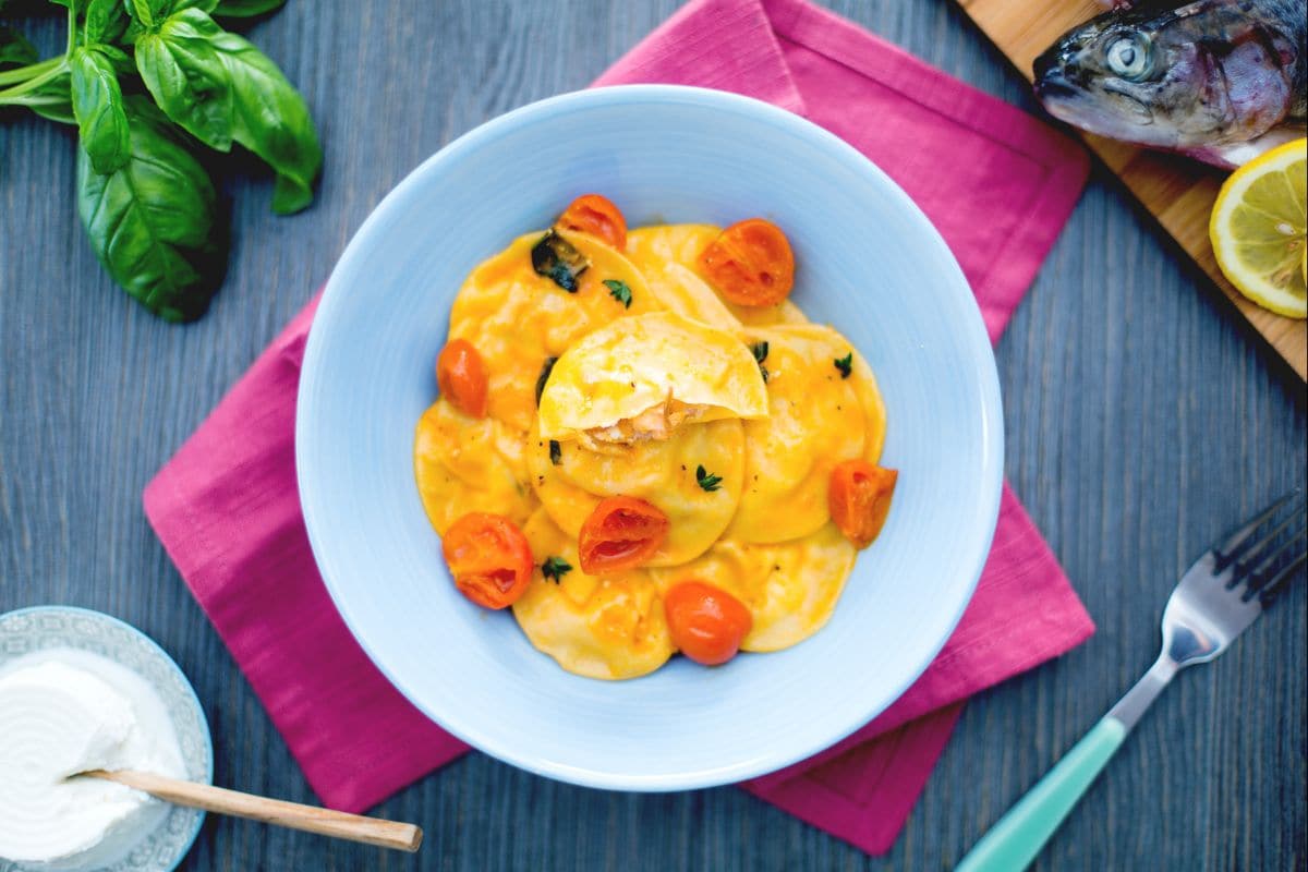 Raviolis farcis à la truite saumonée